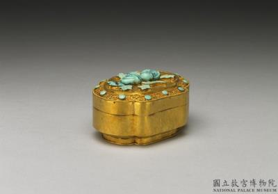 图片[3]-Gilt box with inlaid turquoise, Qing dynasty (1644-1911)-China Archive